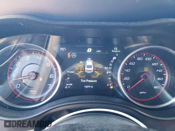 2019 Dodge Charger Scat Pack with VIN 2C3CDXGJ0KH748551, listed as a Copart auction lot 46957405 with 72,279 mi miles and Salvage Title. Bid and sale history available at DreamBid. Image 9.