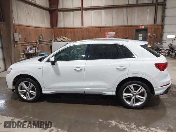 2021 Audi Q3 S line Premium Plus with VIN WA1EECF31M1060356, listed as a IAAI auction lot 42242850 with 83,380 mi miles and . Bid and sale history available at DreamBid. Image 14.