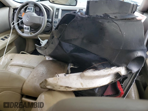 2008 Infiniti FX with VIN JNRAS08U78X105014, listed as a Copart auction lot 60155665 with Not provided miles and Salvage title. Bid and sale history available at DreamBid. Image 8.