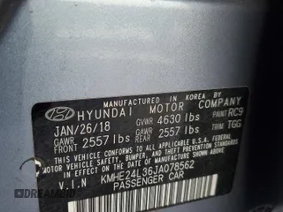 2018 Hyundai Sonata Hybrid SE with VIN KMHE24L36JA078562, listed as a Copart auction lot 41896565 with 121,959 mi miles and Salvage Title. Bid and sale history available at carsss.com. Image 16.