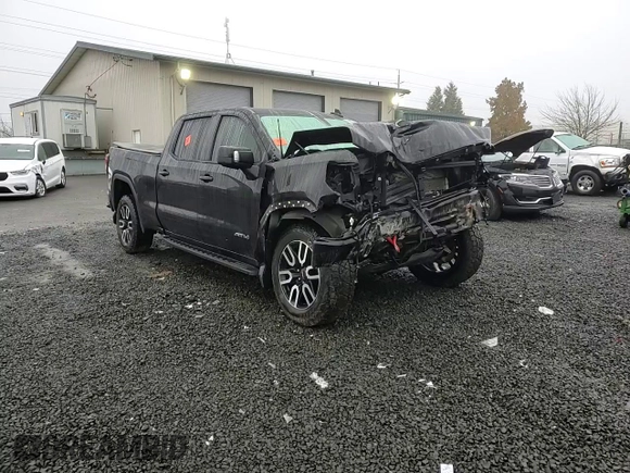 2021 GMC Sierra 1500 AT4 with VIN 1GTU9EET3MZ214568, listed as a Copart auction lot 83029864 with 0 mi miles and Salvage Title. Bid and sale history available at carsss.com. Image 10.