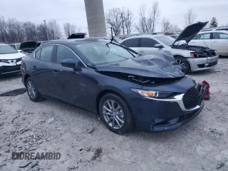 2025 Mazda 3 S with VIN 3MZBPAAM9SM454143, listed as a Copart auction lot 84151204 with Not Provided miles and Salvage Title. Bid and sale history available at DreamBid. Image 4.