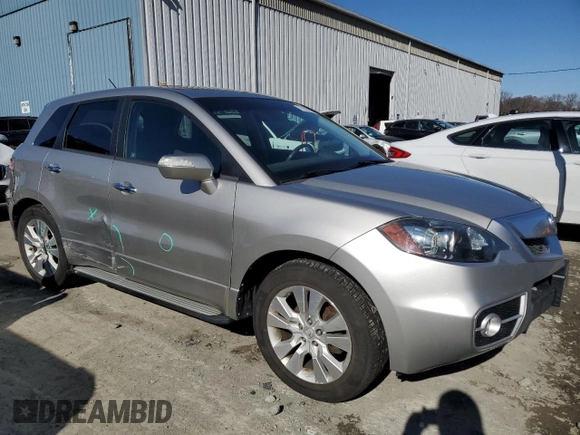 2010 Acura RDX with VIN 5J8TB1H27AA007186, listed as a Copart auction lot 45853575 with 80,761 mi miles and Salvage Title. Bid and sale history available at carsss.com. Image 4.