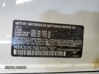 2014 BMW 3 Series 328d xDrive with VIN WBA3D5C59EKX97167, listed as a Copart auction lot 45480715 with 142,967 mi miles and Salvage Title. Bid and sale history available at carsss.com. Image 14.