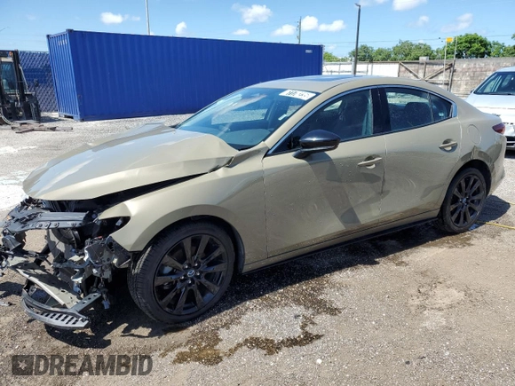 2024 Mazda 3 Carbon Edition with VIN 3MZBPBXY7RM402746, listed as a Copart auction lot 61170235 with 42,740 mi miles and Non repairable. Bid and sale history available at DreamBid. Image 1.