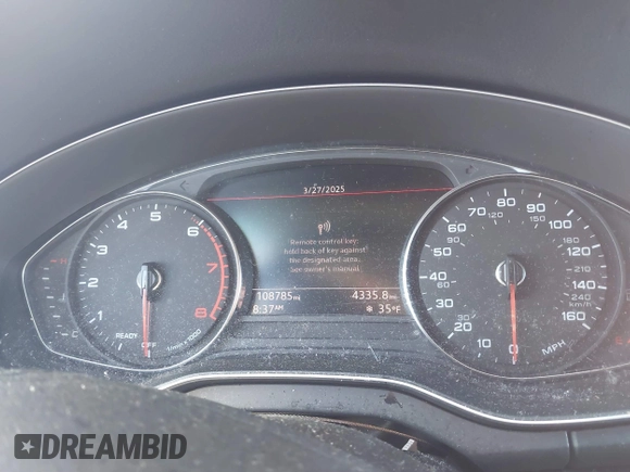 2020 Audi Q5 Premium with VIN WA1ANAFY5L2043678, listed as a IAAI auction lot 41893430 with 108,785 mi miles and . Bid and sale history available at DreamBid. Image 7.