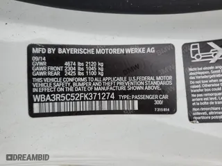 2015 BMW 4 Series 435i xDrive with VIN WBA3R5C52FK371274, listed as a Copart auction lot 48301884 with 130,005 mi miles and Salvage Title. Bid and sale history available at carsss.com. Image 12.