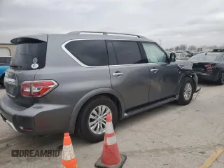 2018 Nissan Armada SV with VIN JN8AY2NC5J9553241, listed as a Copart auction lot 81719714 with 123,570 mi miles and Salvage Title. Bid and sale history available at carsss.com. Image 3.