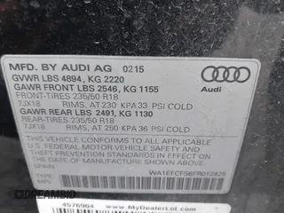 2015 Audi Q3 Premium Plus z VIN WA1EFCFS6FR012425, wystawiony jako IAAI lot #42042484 z przebiegiem 139 012 mil mil oraz . Historia ofert i sprzedaży dostępna na DreamBid. Obrazek 9.