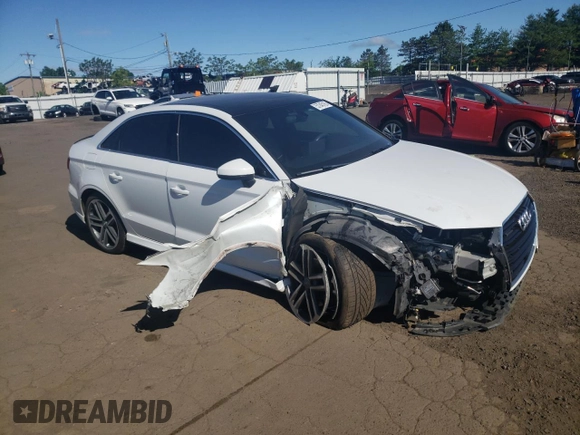 2018 Audi A3 Premium Plus with VIN WAUJ8GFF7J1018537, listed as a Copart auction lot 57245185 with 77,643 mi miles and Salvage title. Bid and sale history available at DreamBid. Image 4.