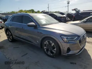 2021 Audi e-tron Premium Plus with VIN WA1LAAGE3MB012259, listed as a Copart auction lot 48824963 with 23,710 mi miles. Bid and sale history available at carsss.com. Image 4.