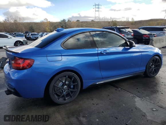 2015 BMW 2 Series M235i with VIN WBA1J7C51FV289318, listed as a Copart auction lot 78651184 with 92,326 mi miles and Salvage Title. Bid and sale history available at carsss.com. Image 3.