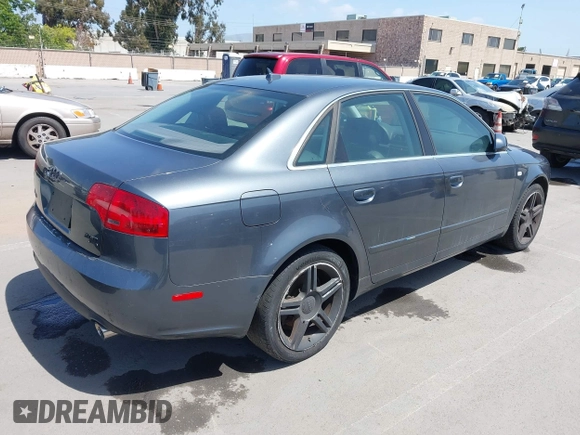 2007 Audi A4 2.0T with VIN WAUDF78E07A157361, listed as a IAAI auction lot 42116865 with 119,613 mi miles. Bid and sale history available at carsss.com. Image 4.
