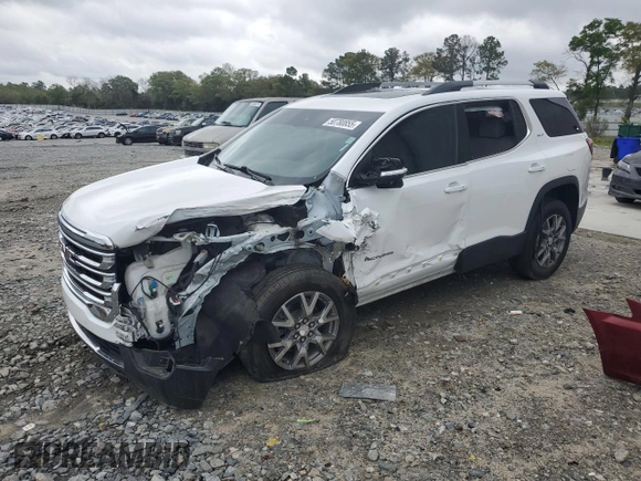 2021 GMC Acadia SLT with VIN 1GKKNMLS1MZ234345, listed as a Copart auction lot 50780855 with 42,687 mi miles and Salvage title. Bid and sale history available at DreamBid. Image 1.