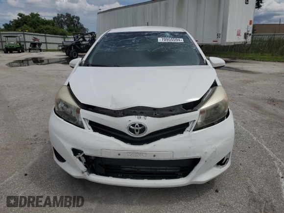 2014 Toyota Yaris L with VIN VNKJTUD37EA008192, listed as a Copart auction lot 70955594 with 129,486 mi miles and Salvage Title. Bid and sale history available at carsss.com. Image 5.