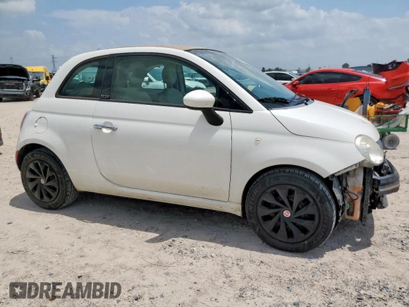 2012 FIAT 500 Pop with VIN 3C3CFFDR2CT382356, listed as a Copart auction lot 58162255 with 199,031 mi miles and Salvage title. Bid and sale history available at DreamBid. Image 4.