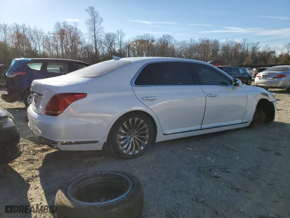 2017 Genesis G90 3.3T Premium with VIN KMHG34JA8HU027032, listed as a Copart auction lot 78633003 with 95,950 mi miles. Bid and sale history available at carsss.com. Image 3.