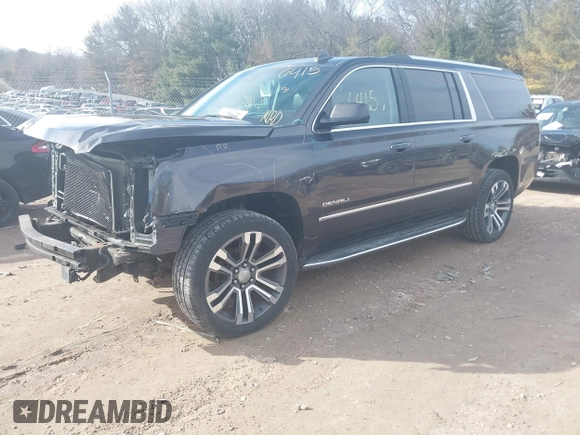 2017 GMC Yukon XL Denali with VIN 1GKS2HKJ5HR369939, listed as a IAAI auction lot 41446415 with 159,056 mi miles. Bid and sale history available at carsss.com. Image 2.