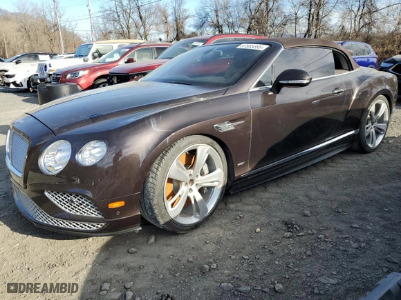 2016 Bentley Continental GT V8 S with VIN SCBGH3ZA8GC056834, listed as a Copart auction lot 87885395 with 15,134 mi miles and Salvage Title. Bid and sale history available at carsss.com. Image 1.