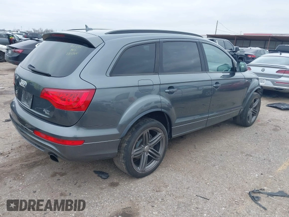 2014 Audi Q7 3.0T S line Prestige with VIN WA1DGAFEXED003259, listed as a IAAI auction lot 41624351 with 104,938 mi miles. Bid and sale history available at carsss.com. Image 4.