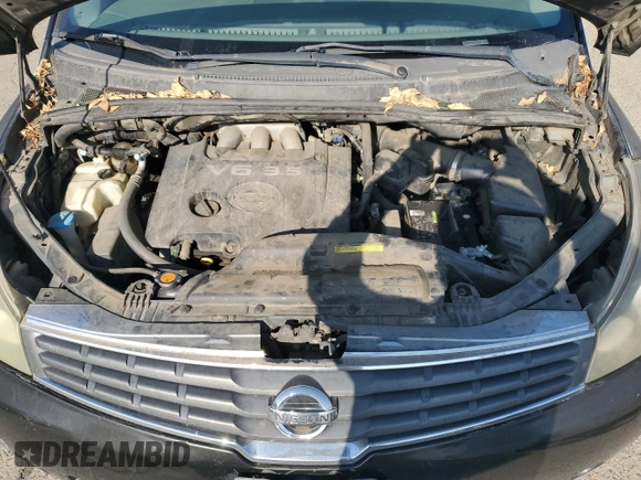 2007 Nissan Quest SE with VIN 5N1BV28U17N110898, listed as a Copart auction lot 86811594 with 213,558 mi miles and Salvage Title. Bid and sale history available at carsss.com. Image 12.
