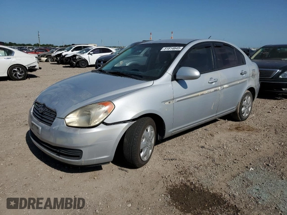 2007 Hyundai Accent GLS with VIN KMHCN46C57U120852, listed as a Copart auction lot 51814645 with 201,528 mi miles and Salvage Title. Bid and sale history available at carsss.com. Image 1.
