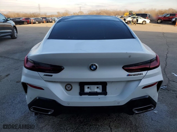 2020 BMW 8 Series M850i with VIN WBAGV8C01LCD86053, listed as a Copart auction lot 82666754 with 0 mi miles and Salvage Title. Bid and sale history available at carsss.com. Image 6.