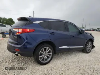 2023 Acura RDX Technology with VIN 5J8TC1H57PL009346, listed as a Copart auction lot 51803585 with 10,122 mi miles and Salvage title. Bid and sale history available at DreamBid. Image 3.