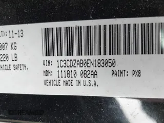 2014 Dodge Avenger SE with VIN 1C3CDZAB0EN183050, listed as a IAAI auction lot 42109104 with 108,732 mi miles. Bid and sale history available at carsss.com. Image 9.