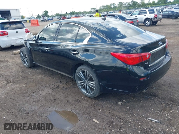 2014 Infiniti Q50 Premium with VIN JN1BV7AR0EM705304, listed as a IAAI auction lot 42619040 with 81,848 mi miles and . Bid and sale history available at DreamBid. Image 3.
