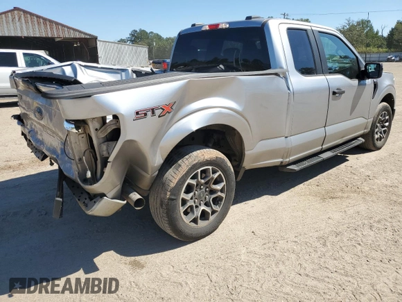 2021 Ford F-150 XL with VIN 1FTEX1C55MFB51837, listed as a Copart auction lot 72947504 with 109,901 mi miles and Salvage title. Bid and sale history available at DreamBid. Image 3.