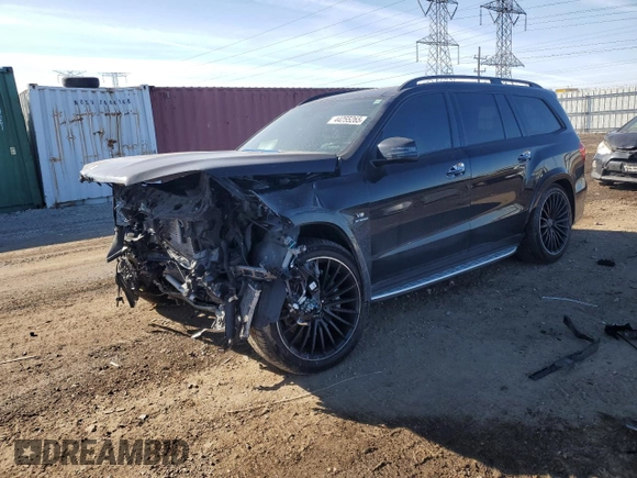 2017 Mercedes-Benz GLS with VIN 4JGDF7FE2HA760279, listed as a Copart auction lot 44255265 with 66,803 mi miles and Salvage Title. Bid and sale history available at carsss.com. Image 1.