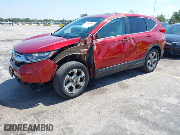 2019 Honda CR-V EX-L with VIN 5J6RW1H85KL006877, listed as a IAAI auction lot 42144665 with 39,833 mi miles. Bid and sale history available at carsss.com. Image 2.