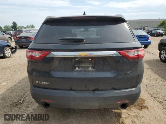 2019 Chevrolet Traverse LS with VIN 1GNERFKW7KJ315897, listed as a Copart auction lot 59715784 with 102,830 mi miles and Salvage Title. Bid and sale history available at carsss.com. Image 6.