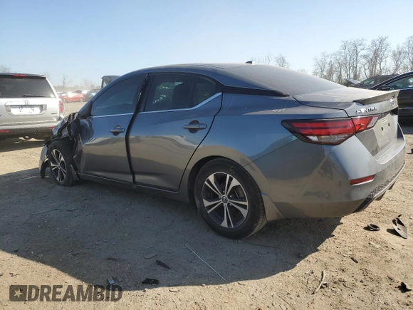 2022 Nissan Sentra SV with VIN 3N1AB8CVXNY245795, listed as a Copart auction lot 52396295 with 37,184 mi miles and Salvage Title. Bid and sale history available at carsss.com. Image 2.