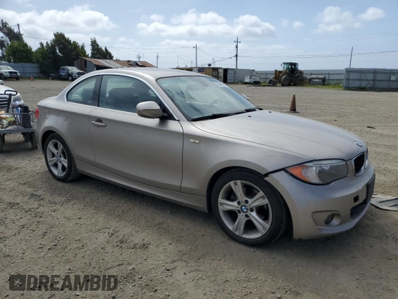 2012 BMW 1 Series 128i with VIN WBAUP9C59CVL91758, listed as a Copart auction lot 53908995 with 88,760 mi miles and Salvage title. Bid and sale history available at DreamBid. Image 4.