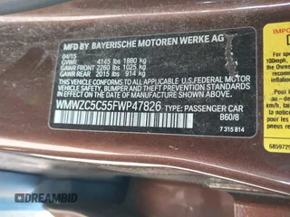 2015 MINI Countryman S z VIN WMWZC5C55FWP47826, wystawiony jako IAAI lot #41342674 z przebiegiem 94 683 mil mil oraz . Historia ofert i sprzedaży dostępna na DreamBid. Obrazek 9.
