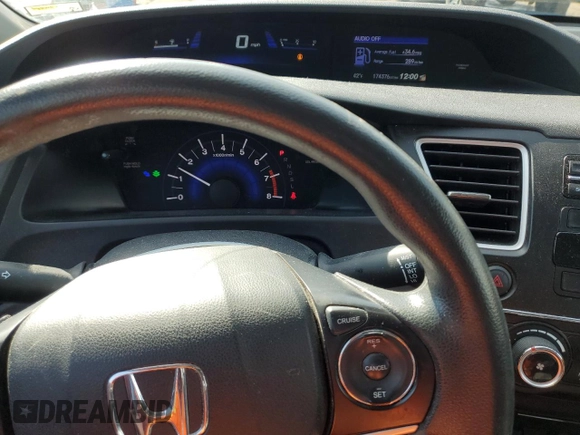 2015 Honda Civic Sedan LX with VIN 19XFB2F57FE105119, listed as a Copart auction lot 49990185 with 174,376 mi miles and Clean Title. Bid and sale history available at carsss.com. Image 9.
