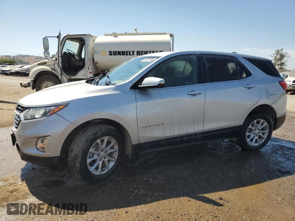 2018 Chevrolet Equinox LT z VIN 3GNAXSEV2JS568428, wystawiony jako Copart lot #60731665 z przebiegiem 47 710 mil mil oraz Czysty tytuł • Clean title. Historia ofert i sprzedaży dostępna na DreamBid. Obrazek 1.
