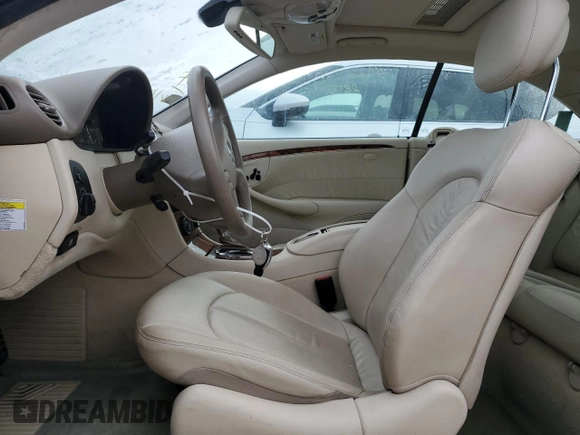 2008 Mercedes-Benz CLK-Class 3.5L with VIN WDBTJ56H38F234192, listed as a Copart auction lot 75845804 with 0 mi miles and Salvage Title. Bid and sale history available at carsss.com. Image 7.