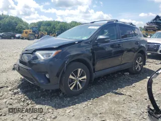 2018 Toyota RAV4 XLE with VIN 2T3RFREV3JW849714, listed as a Copart auction lot 63475135 with 71,258 mi miles and Salvage title. Bid and sale history available at DreamBid. Image 1.