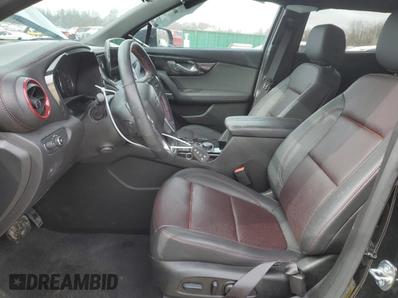 2023 Chevrolet Blazer RS with VIN 3GNKBKRSXPS208402, listed as a Copart auction lot 45949245 with 15,301 mi miles and Salvage title. Bid and sale history available at DreamBid. Image 7.