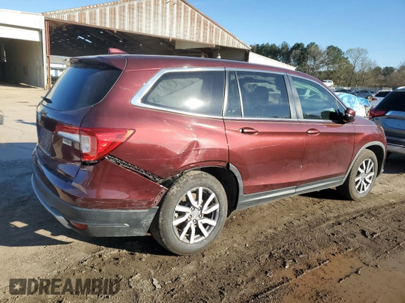 2020 Honda Pilot EX-L with VIN 5FNYF5H58LB012059, listed as a Copart auction lot 45665915 with 39,835 mi miles and Salvage Title. Bid and sale history available at carsss.com. Image 3.