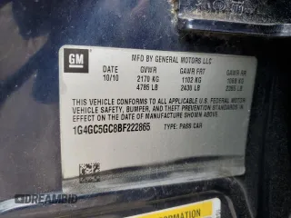 2011 Buick LaCrosse CXL with VIN 1G4GC5GC8BF222865, listed as a Copart auction lot 84893634 with 158,116 mi miles and Salvage title. Bid and sale history available at DreamBid. Image 14.