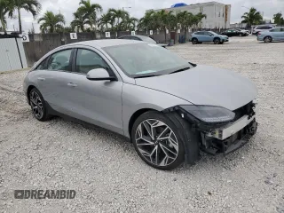 2024 Hyundai IONIQ 6 SEL with VIN KMHM34AA0RA077204, listed as a Copart auction lot 85258574 with 0 mi miles and Non Repairable. Bid and sale history available at carsss.com. Image 4.