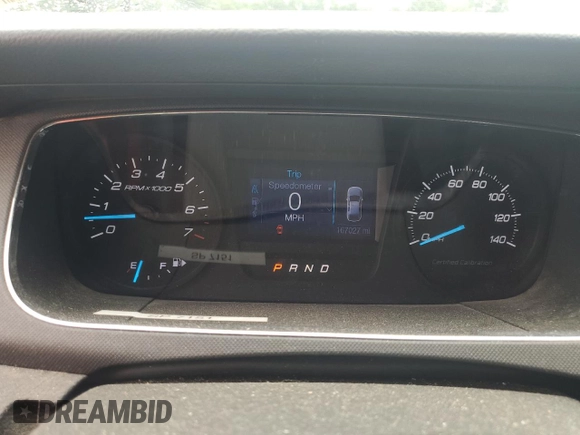 2013 Ford Police Interceptor with VIN 1FAHP2M83DG188798, listed as a Copart auction lot 62656485 with 167,027 mi miles and Salvage title. Bid and sale history available at DreamBid. Image 9.