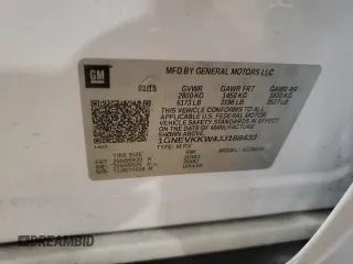 2018 Chevrolet Traverse High Country z VIN 1GNEVKKW4JJ188433, wystawiony jako Copart lot #56977335 z przebiegiem 87 038 mil mil oraz Szkoda całkowita • Salvage title. Historia ofert i sprzedaży dostępna na DreamBid. Obrazek 13.
