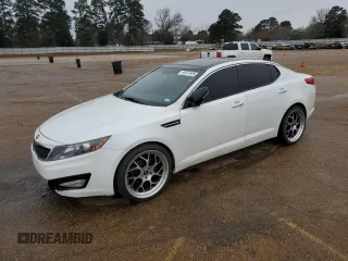 2013 Kia Optima EX z VIN 5XXGN4A74DG112260, wystawiony jako Copart lot #44257405 z przebiegiem Nie podano mil oraz Szkoda całkowita • Salvage title. Historia ofert i sprzedaży dostępna na DreamBid. Obrazek 1.