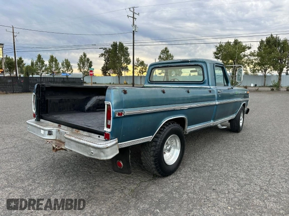 1972 Ford F-250 z VIN F25HRP24651, wystawiony jako Copart lot #78498264 z przebiegiem 34 487 mil mil oraz Szkoda całkowita • Salvage title. Historia ofert i sprzedaży dostępna na DreamBid. Obrazek 4.