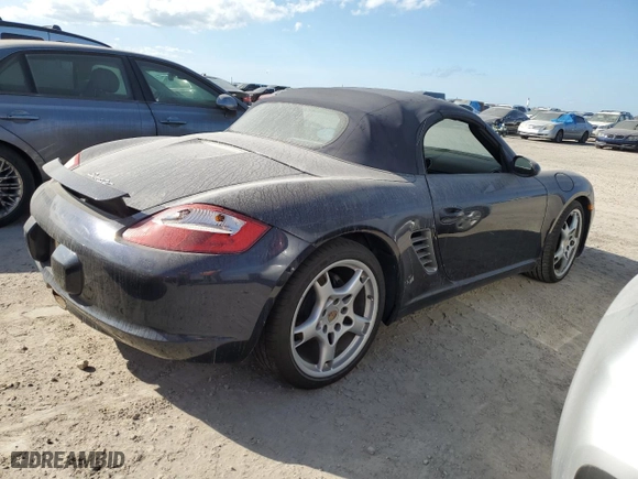 2007 Porsche Boxster with VIN WP0CA29897U710421, listed as a Copart auction lot 75128024 with 0 mi miles and Salvage Title. Bid and sale history available at carsss.com. Image 3.